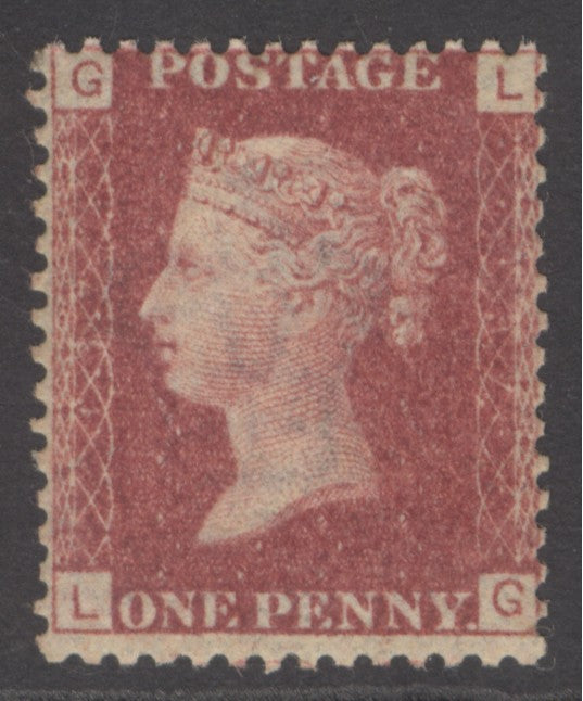 SG 43 1d rose-red plate 137 lettered LG. A fine unmounted mint example CAT £40