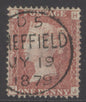 SG 43 1d rose-red plate 171. Very fine used with Sheffield CDS, July 19th 1879
