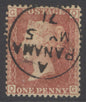 SG 43 1d rose-red plate 93. Very fine used with Panama, May 5th 1971 CDS. Scarce postmark
