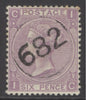 SG 108 6d dull violet plate 9. Very fine used with a ‘682’ telegraphic CDS