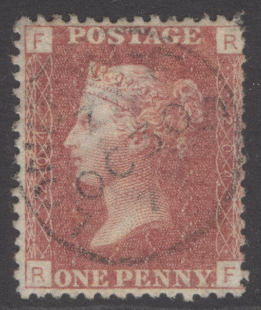 SG 43 1d rose-red plate 204. Very fine used with a London, Oct 30th 1873 CDS
