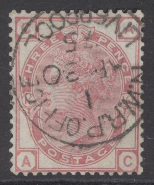 SG 143 3d rose plate 16. Very fine used with a Liverpool CDS, April 30th 1875
