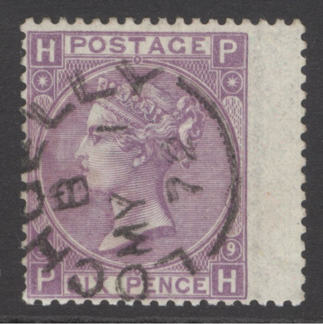 SG 109 6d mauve plate 9. Very fine used with a Lochgelly CDS, May 1st 1872