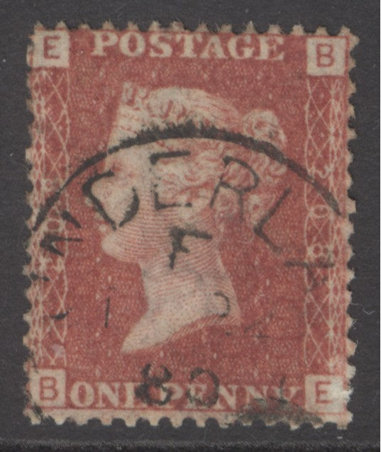 SG 43 1d rose-red plate 208. Very fine used Sunderland CDS