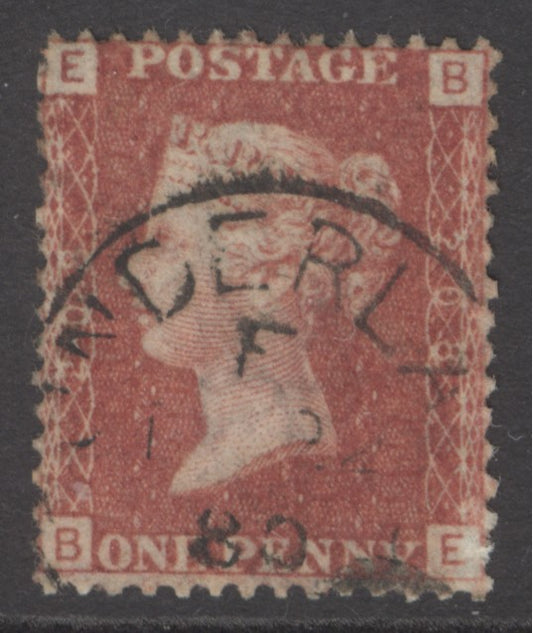 SG 43 1d rose-red plate 208. Very fine used Sunderland CDS
