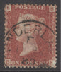 SG 43 1d rose-red plate 208. Very fine used Sunderland CDS
