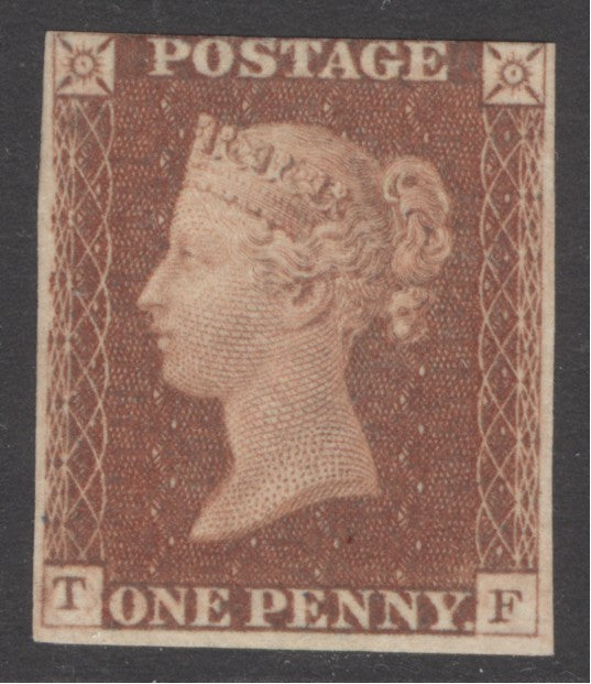 1d imprimatur plate 69 lettered TF. A fine example. Good margins on 3 sides just touched at top CAT £900