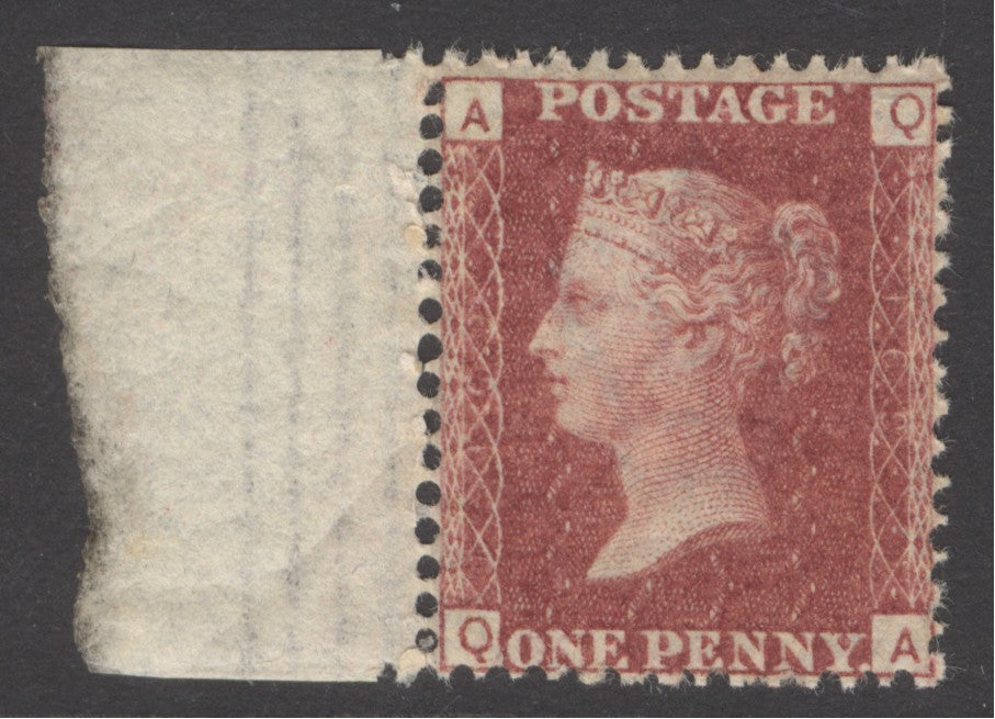 SG 43 1d rose-red plate 169 lettered QA. A fine unmounted mint example CAT £60