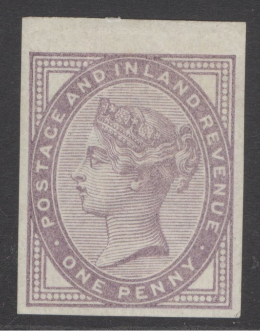 (SG 172) 1d lilac imprimatur. Fine mounted mint. 4 good to huge margins