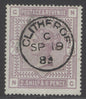 SG 175 2/6 lilac on blued paper. Very fine used with an upright Clitheroe, Sept 19th 1883 CDS CAT £1200.  David Brandon cert
