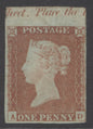 SG 9 1d pale red-brown lettered AD. A fine unmounted mint example with full original gum...