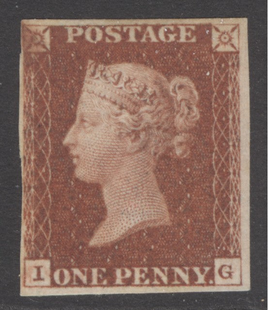 1d imprimatur plate 72 lettered IG. A fine example. 4 margins very close to good CAT £900