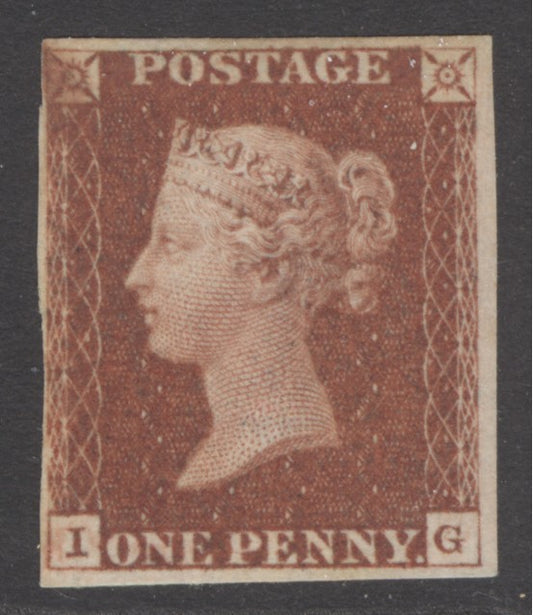 1d imprimatur plate 72 lettered IG. A fine example. 4 margins very close to good CAT £900