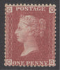 SG 43 1d rose-red plate 100 lettered OG. A fine unmounted mint example CAT £60