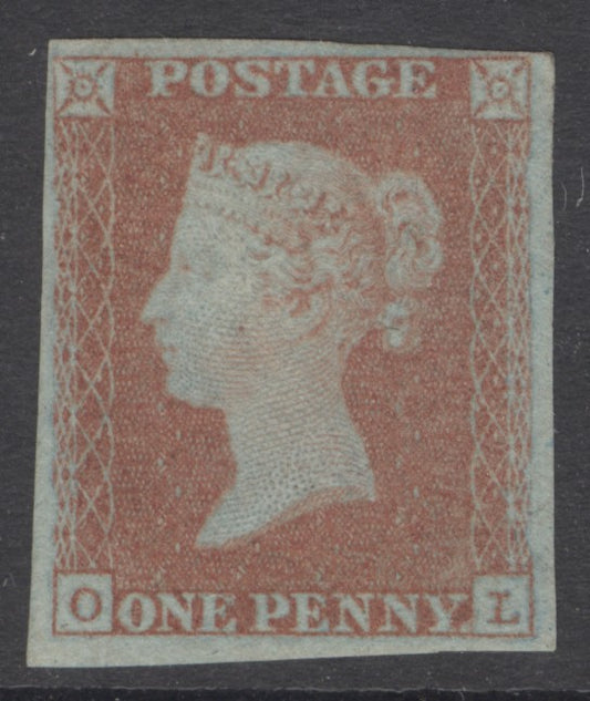 SG 8 1d red-brown lettered OL. A pristine unmounted mint example. 4 good to large margins CAT £400