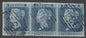 SG 14 1841 2d blue plate 4 cancelled with blue ‘134’ numerals (Bristol). Full good to huge margins CAT £2250