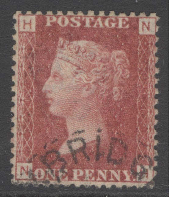 SG 43 1d rose-red plate 116. Very fine used part CDS, leaves Queens profile clear