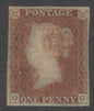 SG 7 1d red-brown plate 9 lettered OG. Mounted mint, original gum. 4 margins. Scarce CAT £3500