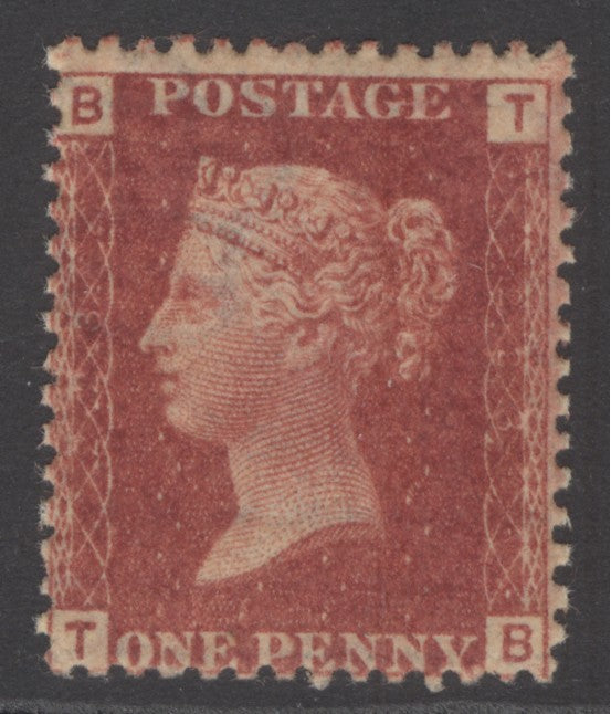 SG 43 1d rose-red plate 223 lettered TB. A fine unmounted mint example CAT £100
