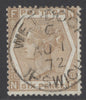 SG 122b 6d pale chestnut variety Spec J79d figure ‘11’ on left damaged (stamp NF)...