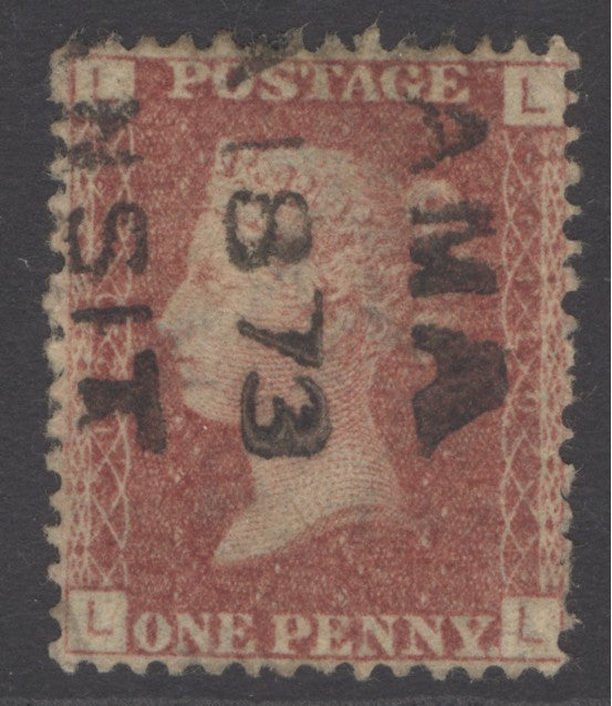 SG 44 1d lake-red plate 129. Very fine used with Panama & Transit CDS, postmark scarce