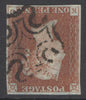 SG 8i 1d red-brown plate 28 lettered KG variety inverted watermark. Very fine used with a Maltese cross cancel.  4 good margins CAT £250