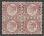 SG 48 ½d rose-red plate 20. Fresh unmounted mint block of 4 with good colour & centring CAT £1000