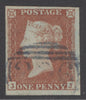 1841 1d red-brown lettered JJ. Very fine used with a blue numeral ‘306’ (Frome). 4 large margins CAT £200