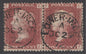 SG 44 1d lake-red plate 144. Superb used pair cancelled with Lower Ince upright CDS’s, Oct 29th 1872