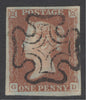 SG 8 1d red-brown lettered GD. Superb used with a full crisply struck upright Maltese cross. 4 large margins