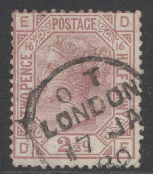 SG 141 2½d rosy-mauve plate 16. Very fine used with a London CDS, 17th Jan 1880