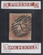 SG spec BS28c 1d red-brown plate 75 variety ‘Union Jack re-entry’. Fine used London 13 numeral (Stratford).  4 margins CAT £3000