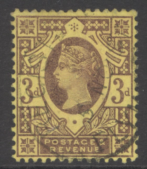 SG 204 3d purple/orange. Very fine used with a Plymouth registered CDS. Scarce