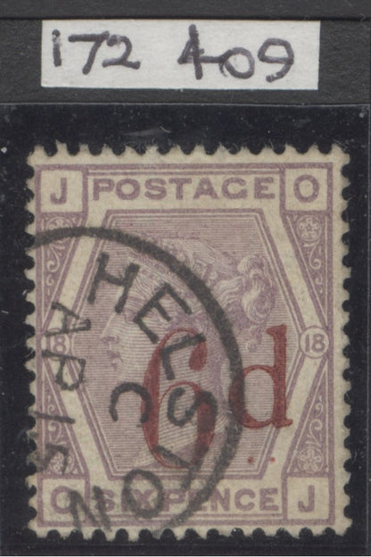 SG 162 6d on 6d lilac. Very fine used with a Helston CDS. RPS cert