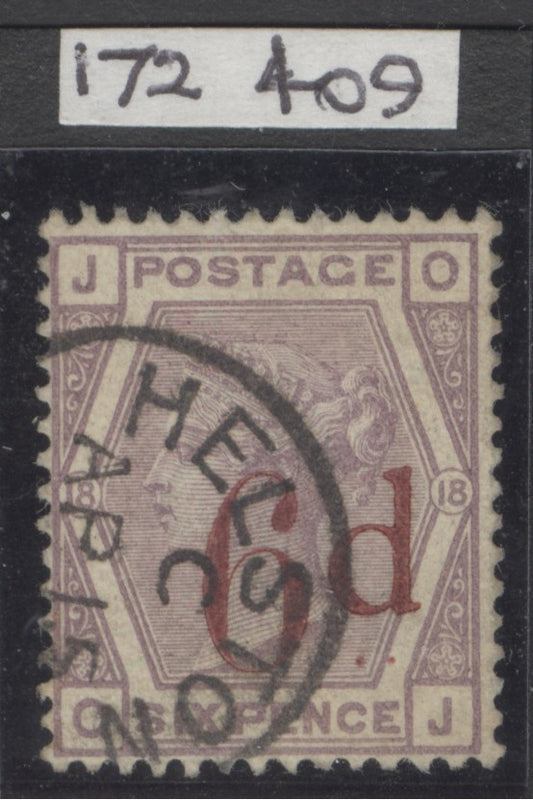 SG 162 6d on 6d lilac. Very fine used with a Helston CDS. RPS cert