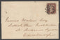 SG 7 1d red-brown. The Maltese cross on Dunse 1841 letter to Edinburgh 1d red from black plate 9 lettered MB,  back stamped Dunse...