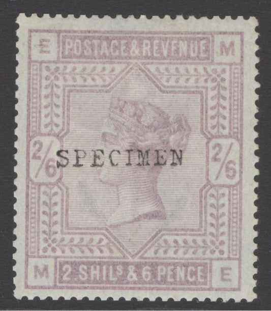 SG 175 2/6 lilac on blued paper, overprinted specimen, type 9. Fine mounted mint CAT £625
