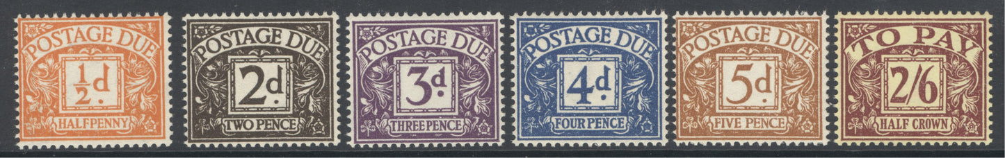 SG D40-D45. 1954-55. ½d-2/6. Fine unmounted mint CAT £250
