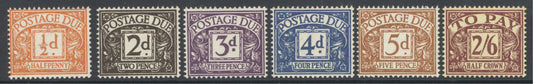 SG D40-D45. 1954-55. ½d-2/6. Fine unmounted mint CAT £250