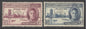 SG 55-56 Gilbert & Ellice Islands 1946 'perf' specimen set of 2. Unmounted mint. 1d overall gum toning CAT £140