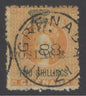SG 42 Grenada 1888-91. 4d on 2/- orange. Very fine used CAT £45