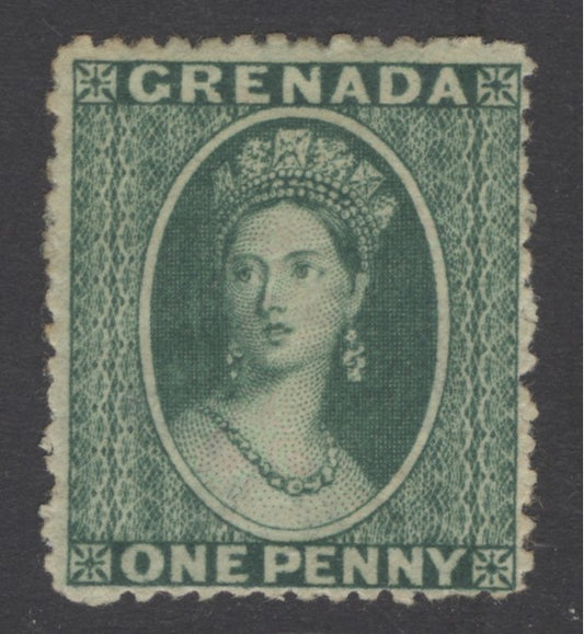 SG 19 Grenada 1861. 1d green. A fresh mounted mint example CAT £180