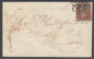 SG 8m 1d red-brown plate 41 lettered BE on envelope to Worcester, cancelled with a number '6' in Maltese cross.  4 margins CAT £450
