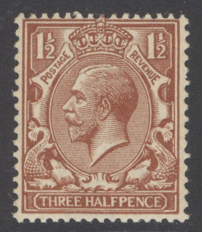 SG 365 Spec 18(11) 1½d deep yellow-brown. Fine unmounted mint. RPS cert CAT £125