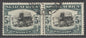 SG 64 South Africa 1933-48. 5/- black & green. Very fine used pair CAT £80