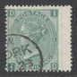 SG 117 1/- green plate 6 lettered ID. Very fine used with a York CDS