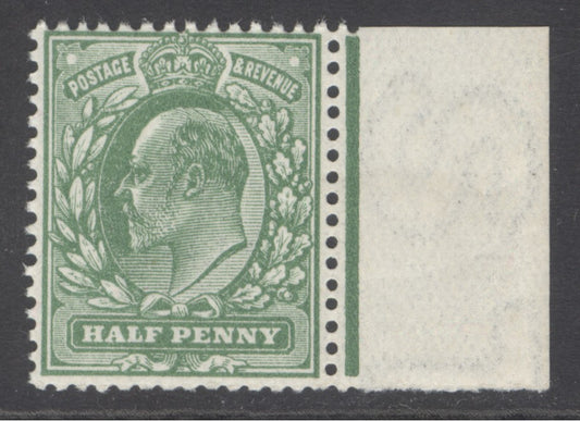 SG 271 ½d deep bright green. A fine fresh unmounted marginal example Spec M3(7) CAT £575