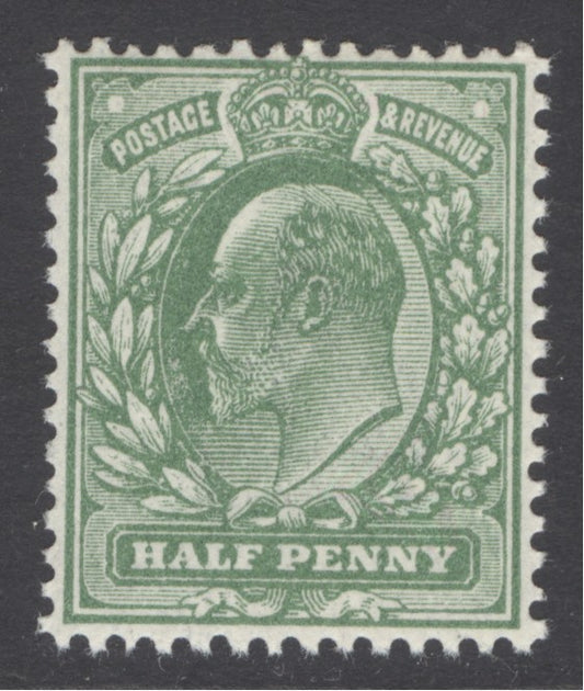 SG 271 ½d deep bright green. A fine fresh unmounted mint example Spec M3(7) CAT £575