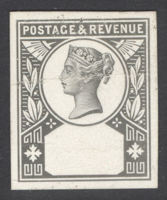 164.	2d cut down die proof essay for the head die plate for an unadopted design. In connection with the 1884 committee CAT £5500 as a full proof (Ex Peter Young)