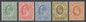 SG 267-278 Edward VII Harrison perf 14 set of 5. Fine unmounted mint